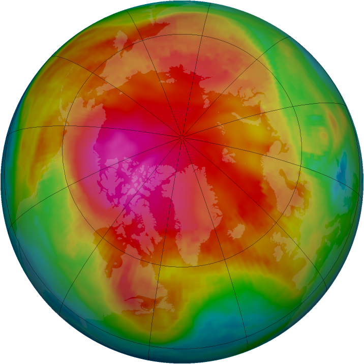 Arctic ozone map for 11 February 1987